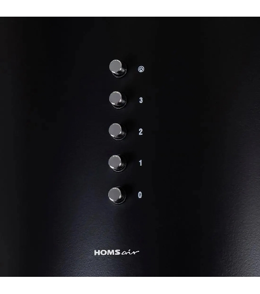 Вытяжка островная HOMSair FLY 1000PH черный, 38 см, 1000 куб. м/ч, 52 дБ