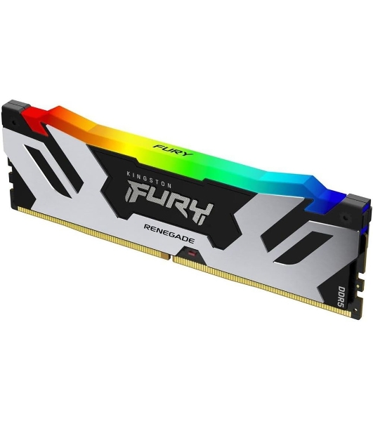 Оперативная память Kingston Fury Renegade, DDR5, 96Gb (2x48Gb), 6400MHz, CL32, DIMM, с радиатором, RGb, серебристый