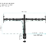 Кронштейн для монитора Kromax CASPER-508 черный 4 шт/уп. 10'-32', max 2x10 кг, 6 ст св., нак. ±80°, пов. 360°, max VESA 100x100 мм., фото2