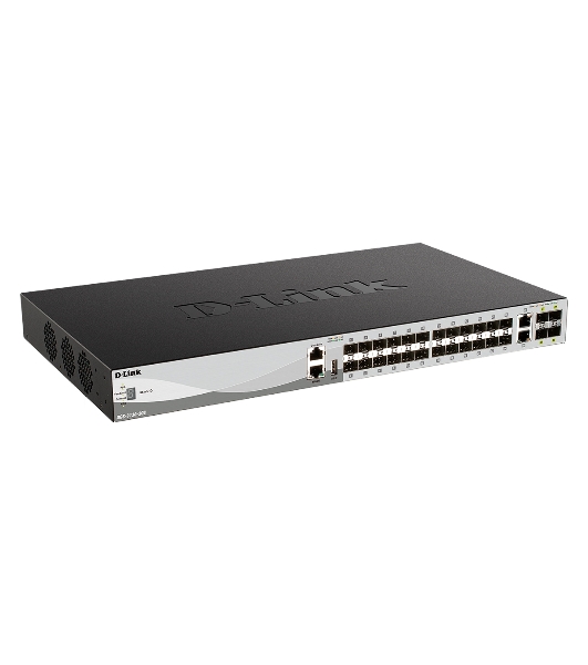 Коммутатор D-Link DGS-3130-30S/B1A, 24×1 Гбит/с SFP + 4×10 Гбит/с SFP+ + 2×10 Гбит/с Combo, управляемый
