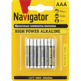 Элемент питания Navigator NBT-NE-LR03-BP4 94751, 1.5 В