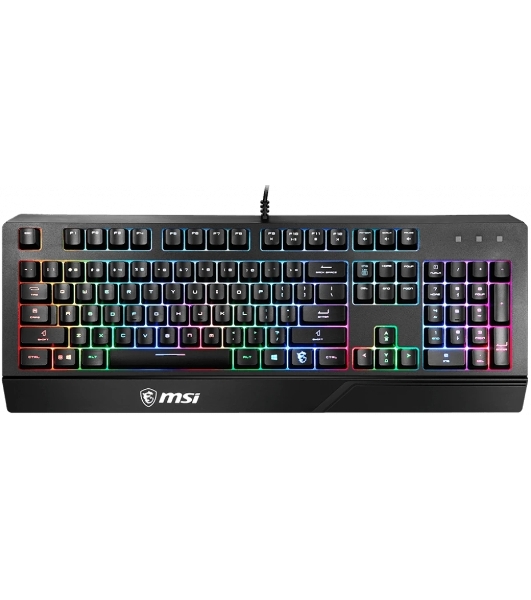 Клавиатура проводная MSI VIGOR GK20 RU черный USB Multimedia for gamer LED (подставка для запястий)