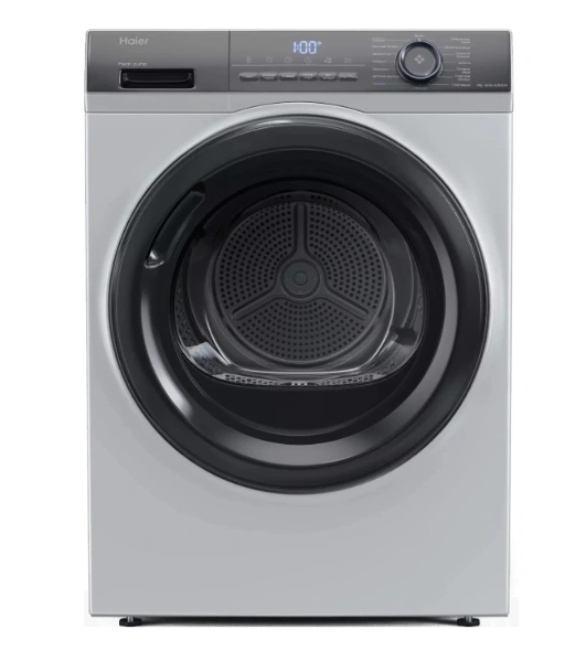 Сушильная машина Haier HD90-A2929AS серебристый, 9 кг, сушка - конденсационная, программ - 15, 59.5 x 84.5 x 60 см