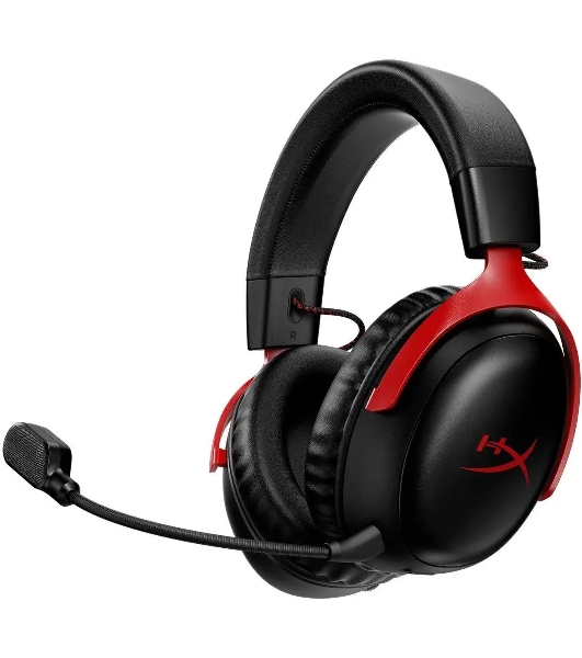 Гарнитура HyperX Cloud III чёрный-красный, беспроводная, радиоканал