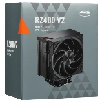 Устройство охлаждения (кулер) PcCooler RZ400 V2 Soc-AM5/AM4/1200/1700/1851 черный 4-pin 32dB Al+Cu 240W Ret (RZ400V2-BKNWNX-GL), фото2