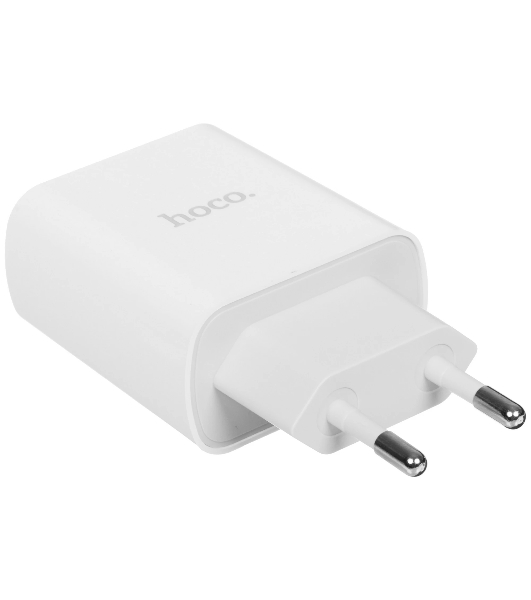 Блок питания (сетевой адаптер) HOCO C80A Rapido PD+QC3.0, 20W два порта (1хUSB-A, 1хType-C), белый