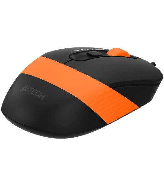 Мышь проводная A4Tech Fstyler FM10S черный/оранжевый, 1600 dpi, USB, кнопки - 4