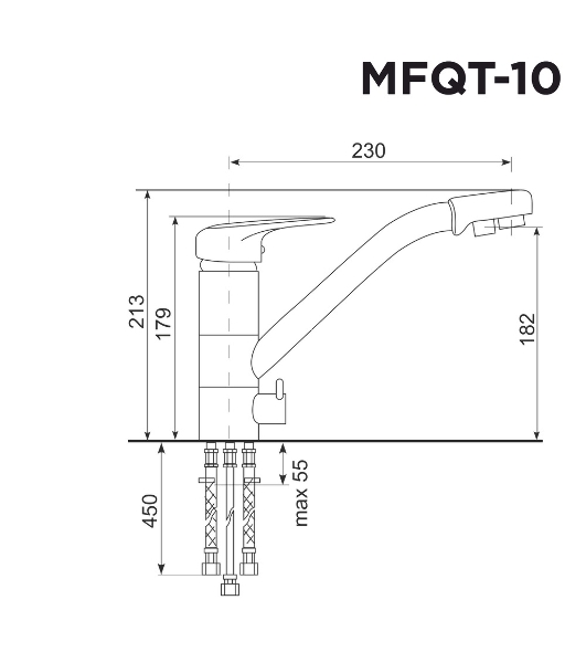 Кухонный смеситель Maunfeld MFQT-10LBG светло-бежевый