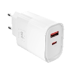 Сетевое зарядное устройство MORE CHOICE NC81 СЗУ 1USB+1Type-C 3.0A PD 20W+ QC3.0, белый, фото3