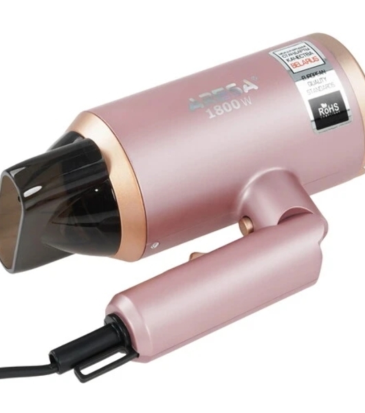 Фен ARESA AR-3222 розовый, 1800 Вт, компактный