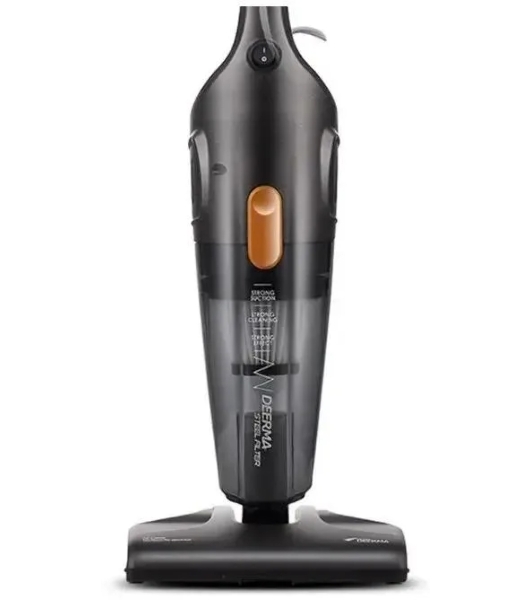 Пылесос вертикальный Deerma DX115C черный, питание от сети, 600 Вт, уборка сухая, пылесборник 1.2 л