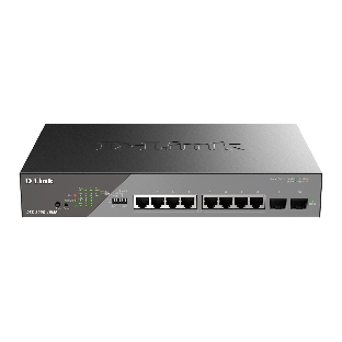 Коммутатор D-Link DSS-200G-10MP/A1A, 8×1 Гбит/с + 2×1 Гбит/с SFP, настраиваемый