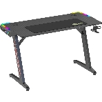 Стол игровой Cactus CS-GTZ-BK-RGb столешница ДСП, черный каркас черный, фото 1
