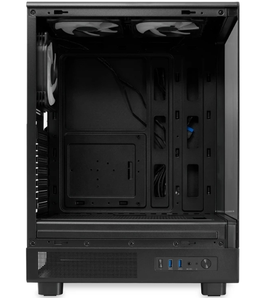 Компьютерный корпус HSPD F510, Panoramic Mid Tower, черный, TG, 0.5 SPCC, 3x120мм ARGb ATX, mATX, mITX 180/280/160мм 1x2.5', 1x3.5', 7xPCI 2xUSB-A 3.0 356x218x467мм