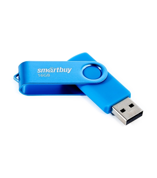 Флешка USB Smartbuy Twist Blue (SB016Gb2TWB), 16Gb, USB 2.0, R/W 15/10, синий
