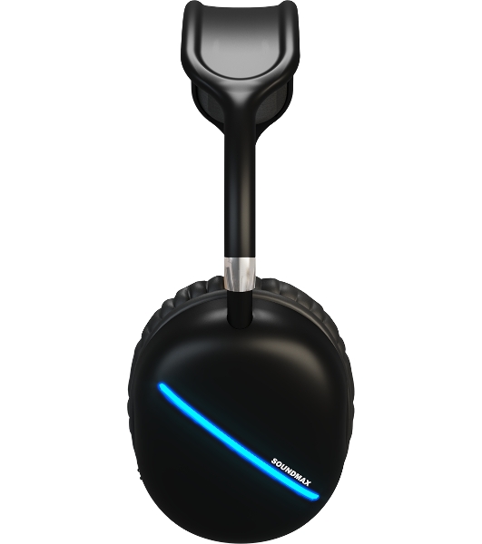 Беспроводные/проводные наушники SOUNDMAX SM-HP2200B черный, накладные, Bluetooth + проводной, до 8 ч