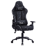 Кресло Cactus CS-CHR-030BLS черный, экокожа, подголовник, фото 1