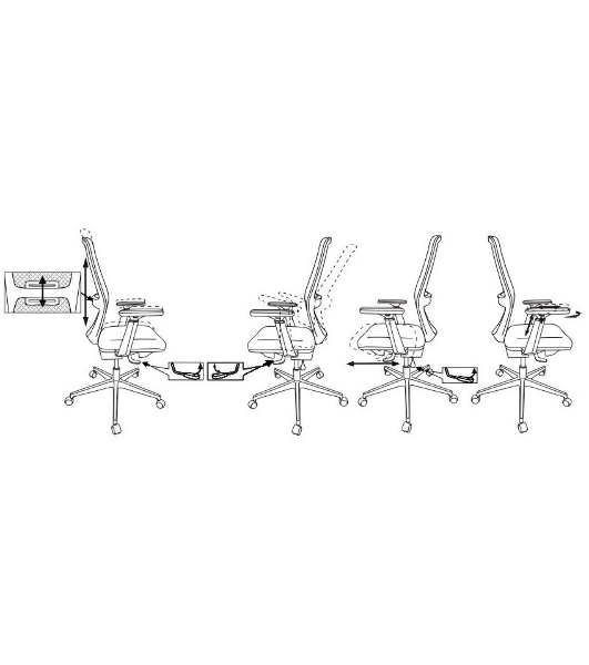 Кресло Бюрократ MC-915 TW-01 38-418 черный, сетка
