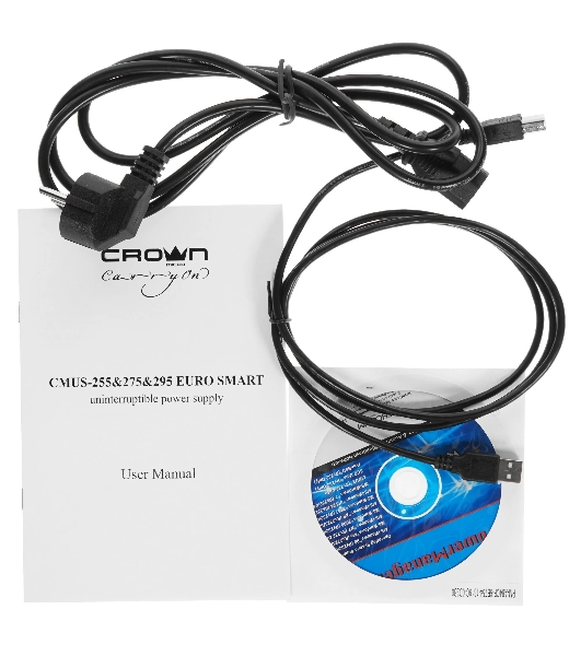 Источник бесперебойного питания Crown CMUS-295 EURO SMART/1000 ВА/600 Вт/8 х CEE 7 (евророзетка)