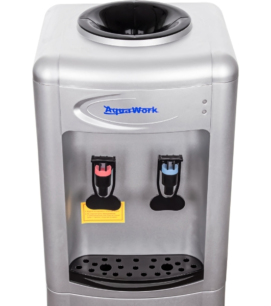 Кулер для воды Aqua Work 0.7-LDR, верхняя загрузка, нагрев 92 °С, охлаждение 12 °С, серебристый