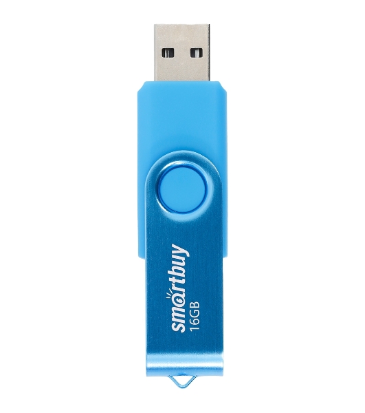 Флешка USB Smartbuy Twist Blue (SB016Gb2TWB), 16Gb, USB 2.0, R/W 15/10, синий