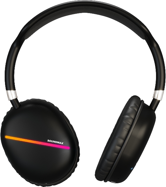 Беспроводные/проводные наушники SOUNDMAX SM-HP2200B черный, накладные, Bluetooth + проводной, до 8 ч