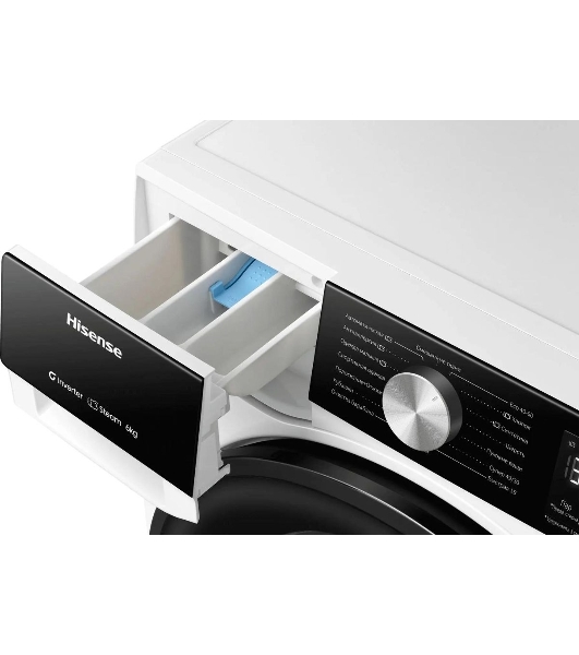 Стиральная машина Hisense WF3S6021BWU белая, загрузка фронтальная 6 кг, 1200 об/мин, класс A+++