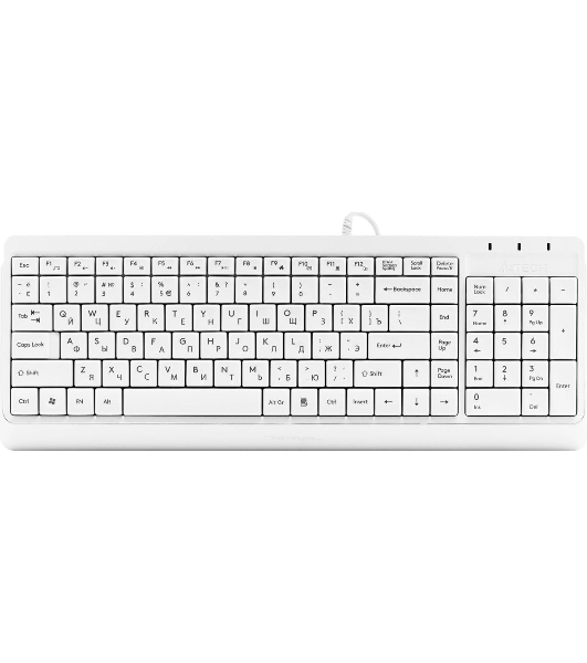 Клавиатура проводная A4Tech Fstyler FK15, USB, белый