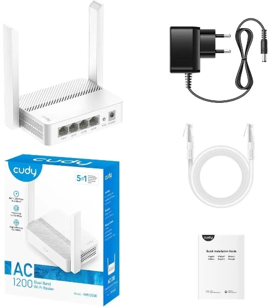 Роутер беспроводной Cudy WR1200E AC1200 10/100BASE-TX