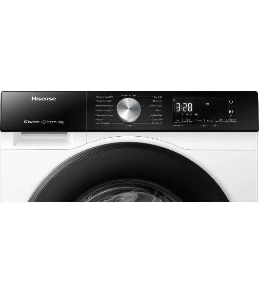 Стиральная машина Hisense WF3S6021BWU белая, загрузка фронтальная 6 кг, 1200 об/мин, класс A+++