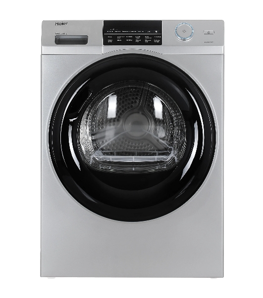 Сушильная машина Haier HD90-A2959S серый/черный, 9 кг, сушка - тепловой насос, программ - 12, 59.5 x 84.5 x 60 см