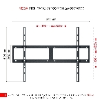 Кронштейн для телевизора Holder LCD-F8601-B черный 55'-100' макс.75кг настенный фиксированный, фото4