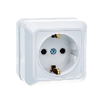 Розетка 1-м BOLLETO с заземл. накл. 7028 белый ASD/IN HOME 4680005959792, фото 1