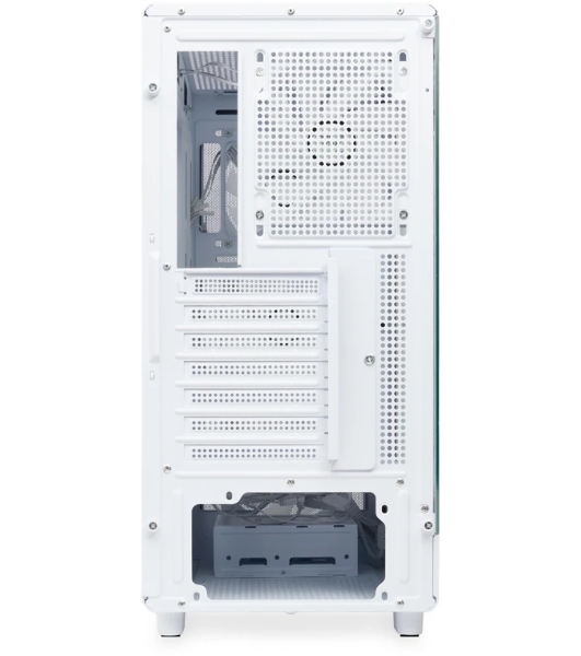 Компьютерный корпус HSPD M510, Mesh Mid Tower, белый, TG, 0.5 SPCC, 4x120мм ARGb ATX, mATX, mITX 180/280/160мм 1x2.5', 1x3.5', 7xPCI 2xUSB-A 3.0 517x277x418мм