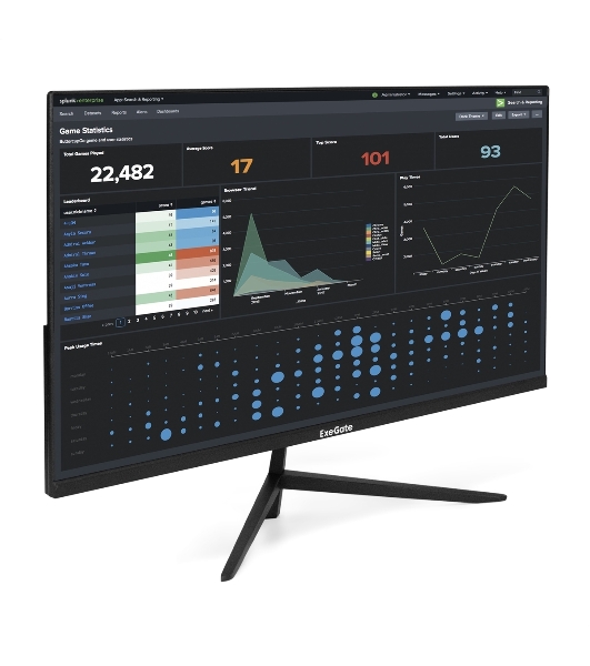 Монитор 27' ExeGate EZ2707TA ProSmart IPS 1920x1080, 75 Гц, 5 мс, 16:9, 250 кд/м², 1xHDMI, 1xVGA, 1xDP, 3.5 мм, черный
