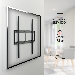 Кронштейн для телевизора Holder LCD-F8601-B черный 55'-100' макс.75кг настенный фиксированный, фото5