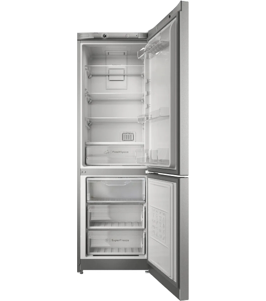 Холодильник Indesit ITS 4180 XB нержавеющая сталь двухкамерный 220/78 л морозилка снизу, No Frost
