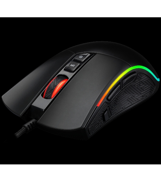 Мышь проводная Jet.A Panteon PS80 черный, 5000 dpi, USB, кнопки - 9
