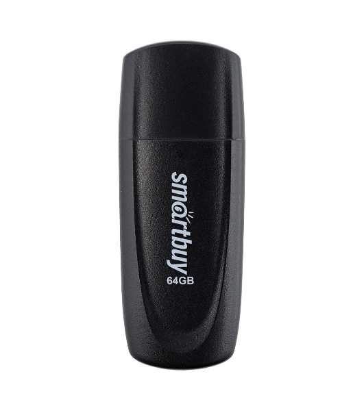 Флешка USB Smartbuy Scout black (SB064Gb2SCK), 64Gb, USB 2.0, R/W 15/8, черный