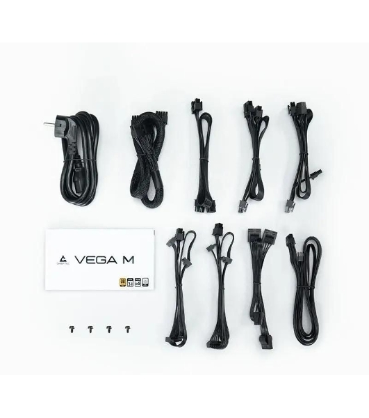Блок питания Chieftec Vega M PPG-1000-C (ATX 3.1, 1000W, 80 PLUS GOLD, Active PFC, 135mm fan, Gen5 PCIe, Full Cable Management) Retail