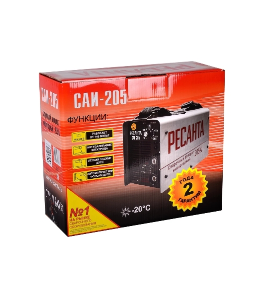 Сварочный аппарат Ресанта САИ205 инвертор ММА DC 7.3кВт