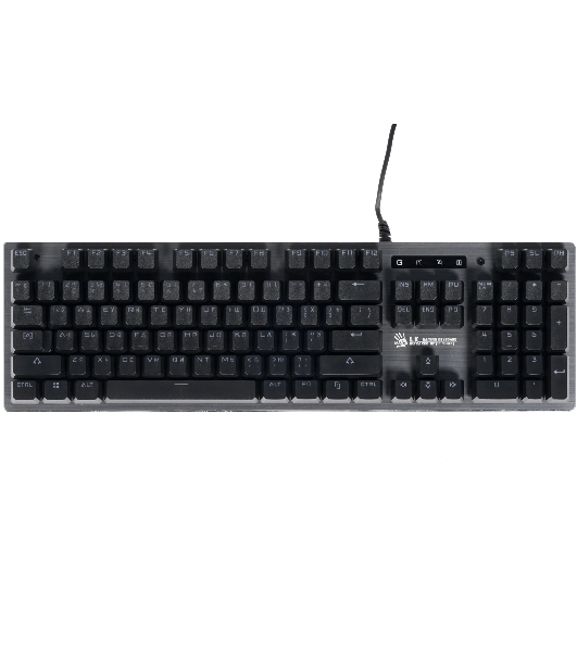 Клавиатура проводная A4Tech B760 механическая черный/серый USB Gamer LED