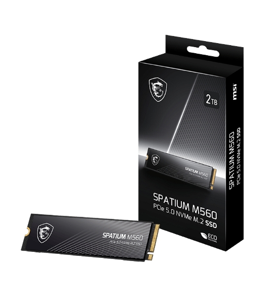 Накопитель SSD MSI M.2 2280 2Tb SPATIUM M560 Client SSD S78-440Q940-P83, PCIe Gen4x4 with NVMe, 3D TLC, R/W 4900/4400