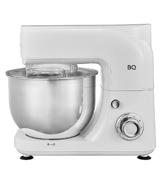 Планетарный миксер BQ MX520 White. Макс. мощность: 1600 Вт, Регулировка скорости: 6 скоростей + импульсный режим