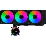 Система жидкостного охлаждения Lian Li HydroShift II LCD-C 360CL Black, 360 мм, 3x120 мм, 200-2600 об/мин, 31 дБ, 4-pin PWM, ЖК-дисплей, ARGB, черный, фото 1
