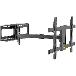 Кронштейн Kromax DIX-30 черный 2 шт/уп. Кр. стал. настенный для TV 32'-65', max 60 кг. 5 ст св., нак. ±10°, пов. ±90°, от ст. 85-1080 мм., max VESA 600x400 мм., фото 1