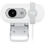 Веб-камера Logitech BRIO 100 1920x1080, 30 кадр/с, USB, микрофон, шторка приватности, крепление на мониторе, белый, фото4