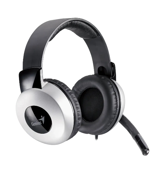 Гарнитура Genius HS-05A серый-чёрный, проводная, 3.5 мм