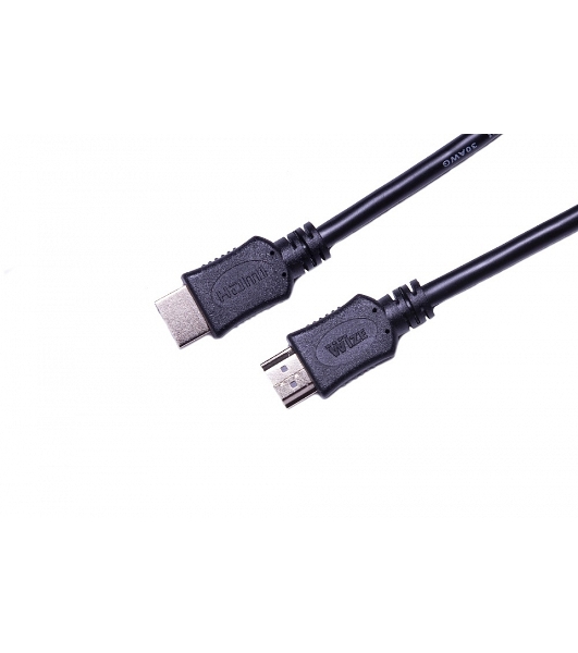 Кабель HDMI C-HM-HM-5M Wize, 5 м, v.2.0, 19M/19M, позол.разъемы, экран, черный, пакет