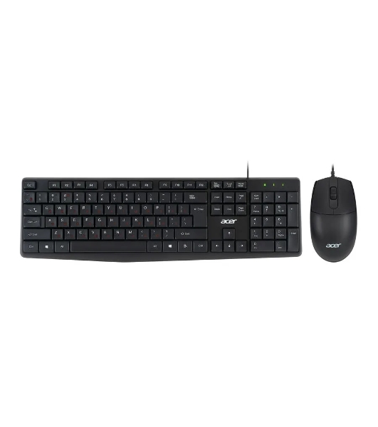 Комплект клавиатура+мышь Acer OMW141 проводной, USB, 1200 DPI, чёрный